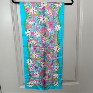 Vintage Lilly Pulitzer Breast Cancer Silk Scarf